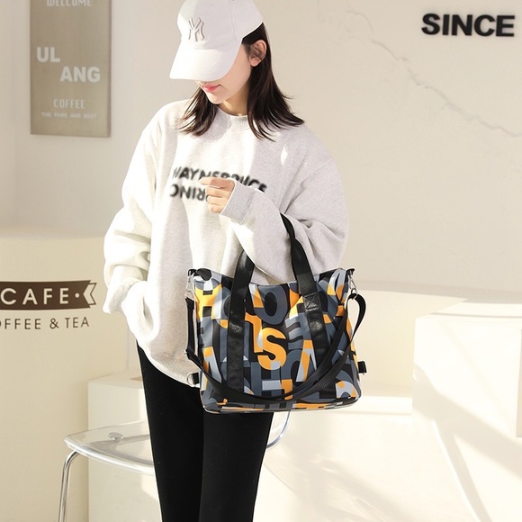 Woman’s Multi Compartment Tote Bag Monogram Style - Picture 3 of 3